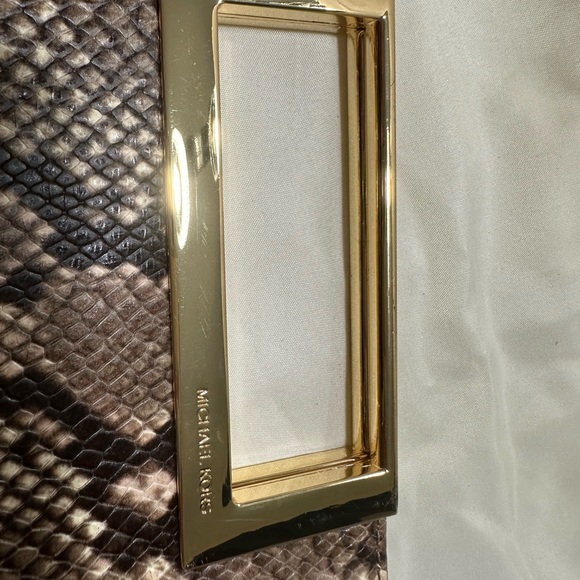 Michael Kors Blush Snakeskin Clutch - Picture 8 of 9